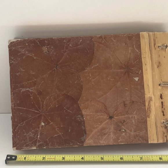 Photo Album Book Made From Leaf's, Stick, Bamboo, String Hand Made Book - Picture 3 of 13
